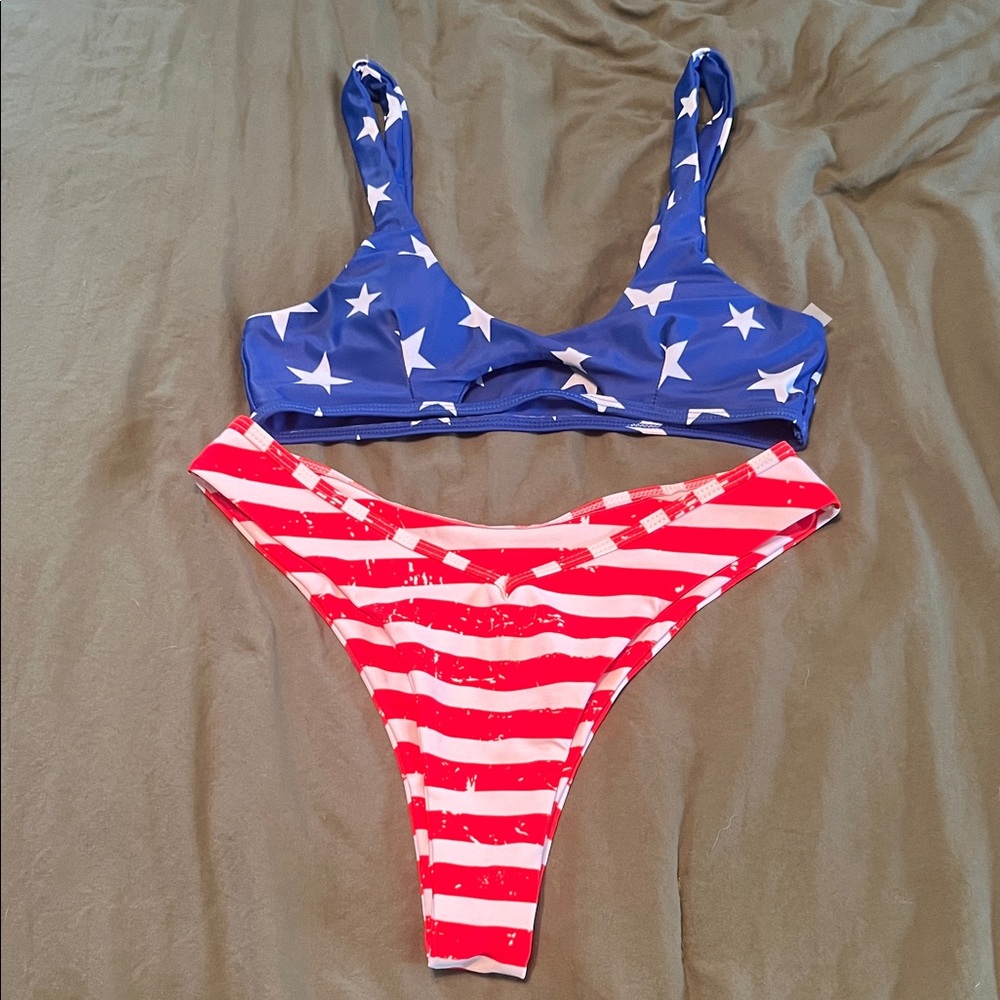 SHEIN Blue Star Bikini Set